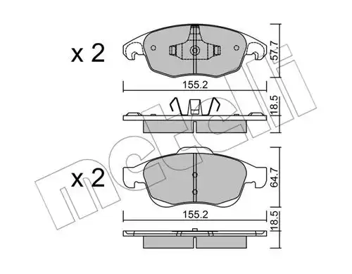 накладки METELLI 22-0800-0