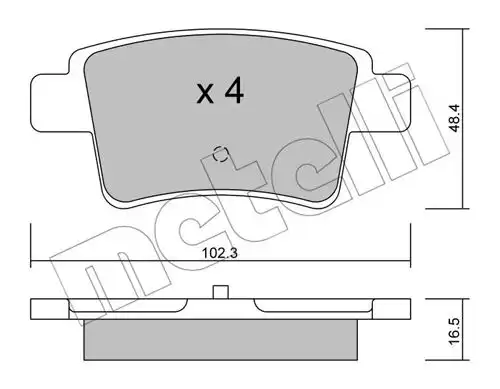 накладки METELLI 22-0801-0