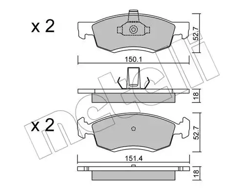 накладки METELLI 22-0802-0