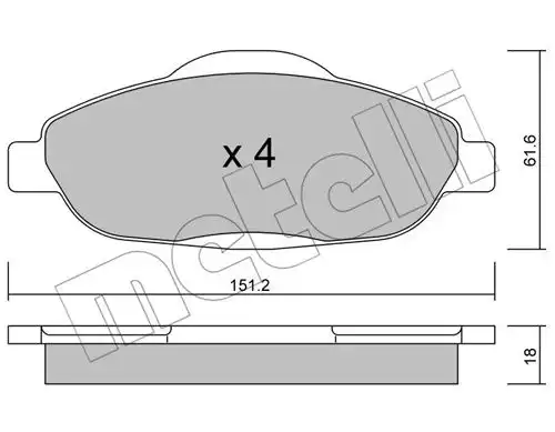 накладки METELLI 22-0804-0