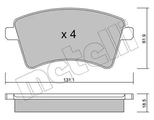 накладки METELLI 22-0812-0