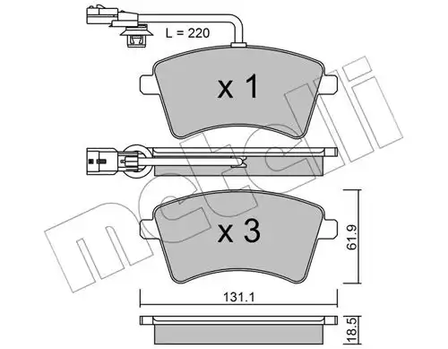 накладки METELLI 22-0812-1