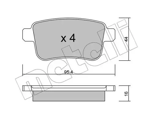 накладки METELLI 22-0814-0