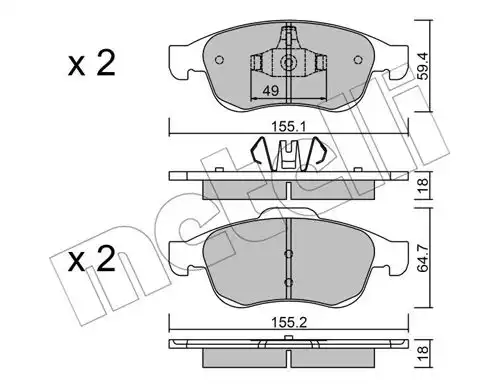 накладки METELLI 22-0817-0