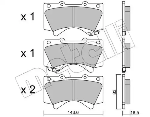 накладки METELLI 22-0821-0