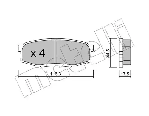 накладки METELLI 22-0822-0