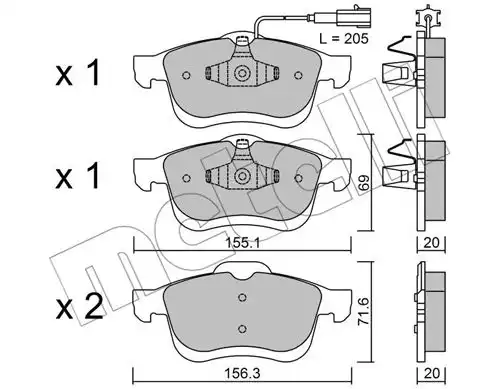 накладки METELLI 22-0824-0