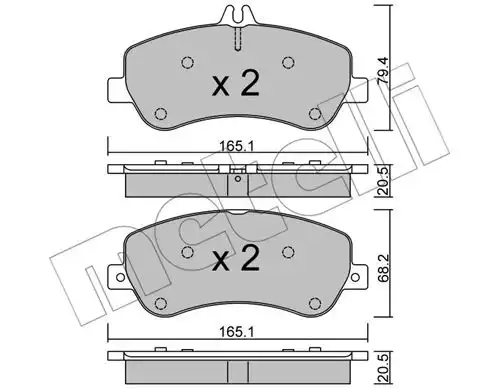 накладки METELLI 22-0825-0