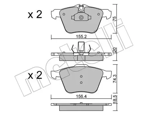 накладки METELLI 22-0835-0