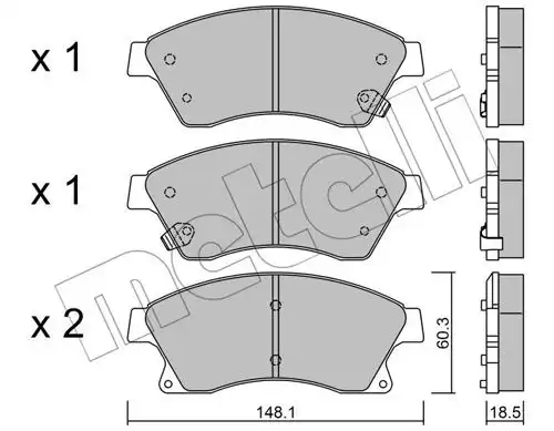 накладки METELLI 22-0838-0