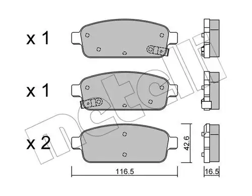 накладки METELLI 22-0840-0