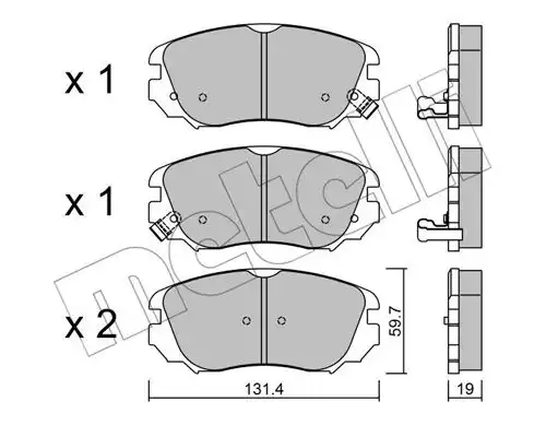 накладки METELLI 22-0841-0