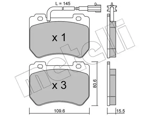 накладки METELLI 22-0848-0