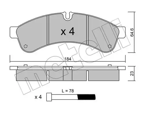 накладки METELLI 22-0851-0