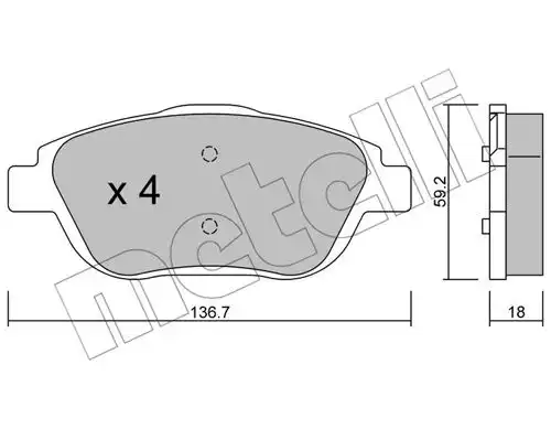 накладки METELLI 22-0852-0