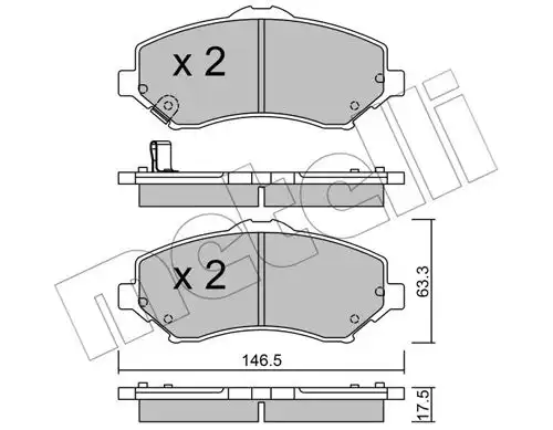 накладки METELLI 22-0862-0