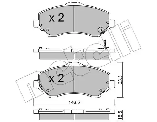 накладки METELLI 22-0862-1