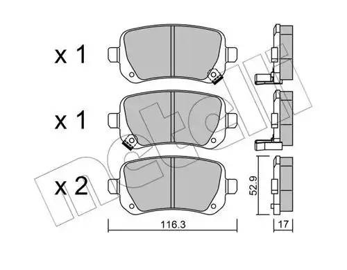 накладки METELLI 22-0864-0