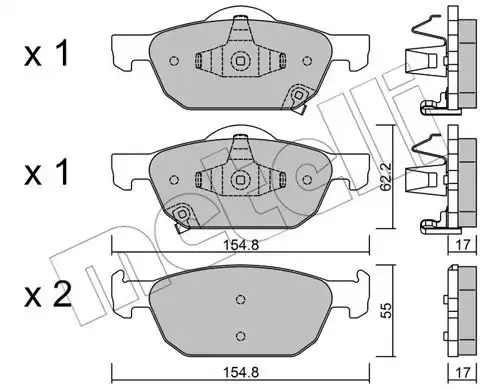 накладки METELLI 22-0866-0