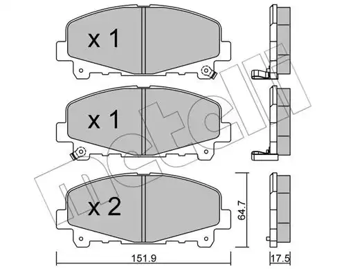 накладки METELLI 22-0867-0