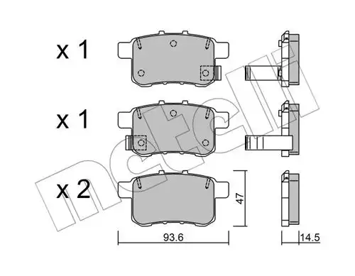 накладки METELLI 22-0868-0