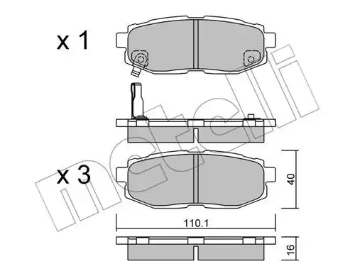 накладки METELLI 22-0875-0