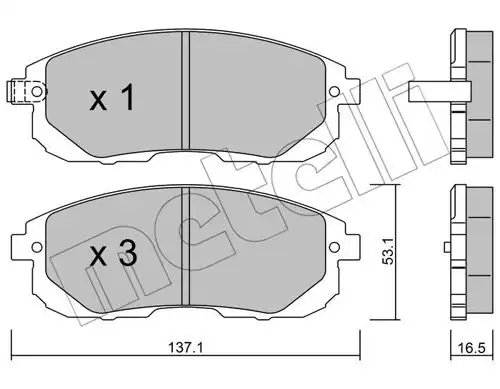 накладки METELLI 22-0876-0