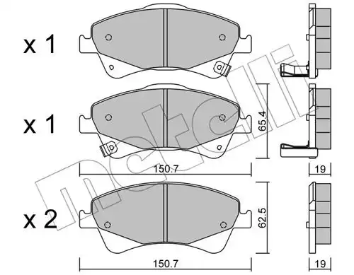 накладки METELLI 22-0878-0