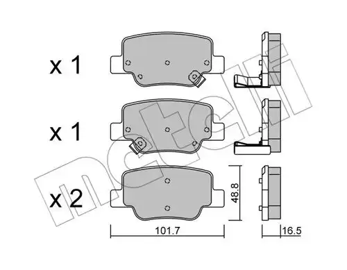 накладки METELLI 22-0880-0