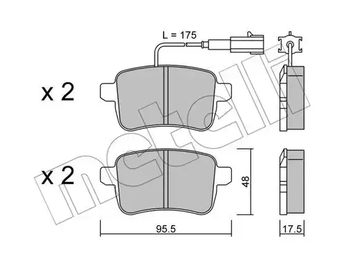 накладки METELLI 22-0895-0