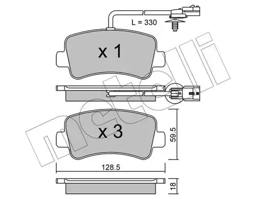 накладки METELLI 22-0899-0