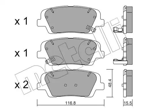 накладки METELLI 22-0901-0