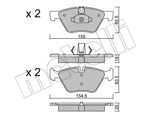 накладки METELLI 22-0917-0