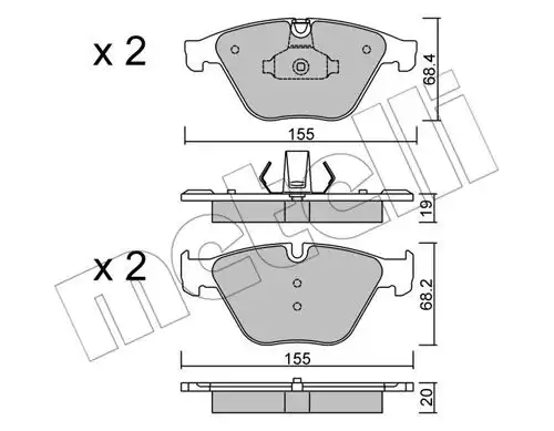 накладки METELLI 22-0918-0