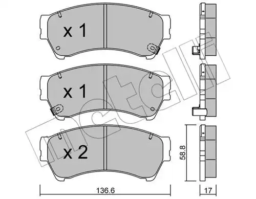 накладки METELLI 22-0924-0