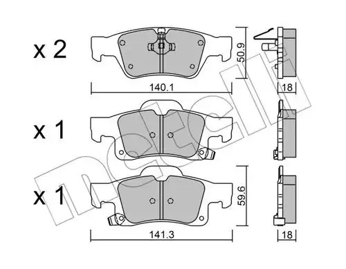 накладки METELLI 22-0928-0