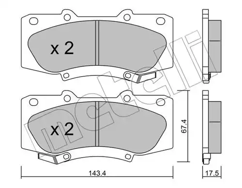 накладки METELLI 22-0937-0