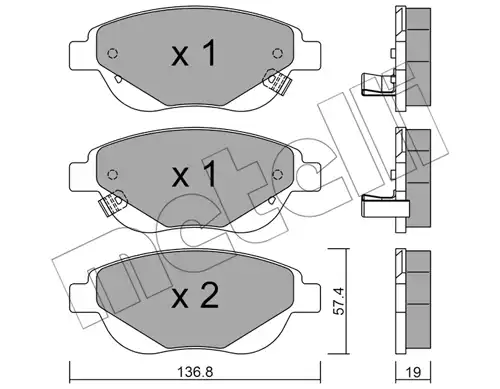 накладки METELLI 22-0948-1