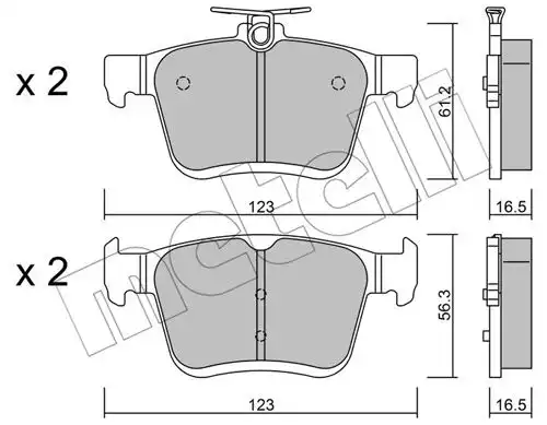 накладки METELLI 22-0951-0