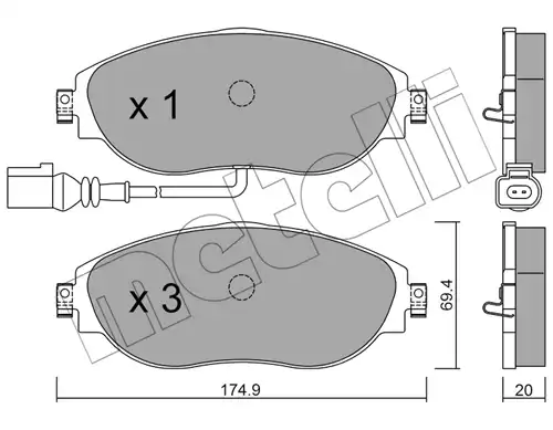 накладки METELLI 22-0952-0