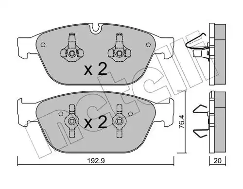 накладки METELLI 22-0954-0