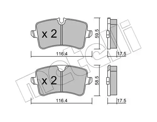 накладки METELLI 22-0955-0