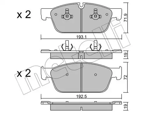 накладки METELLI 22-0967-0