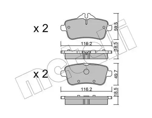 накладки METELLI 22-0968-0