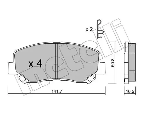 накладки METELLI 22-0969-0