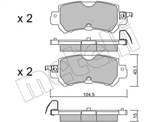 накладки METELLI 22-0970-0