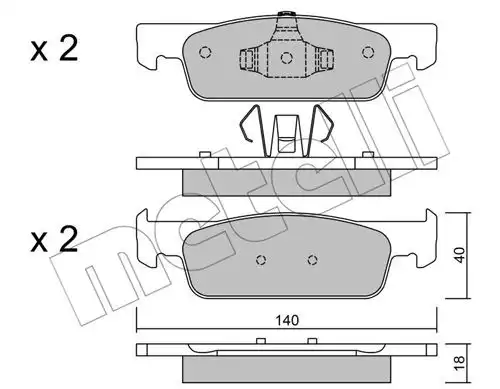 накладки METELLI 22-0975-0