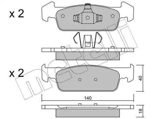 накладки METELLI 22-0975-1