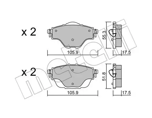 накладки METELLI 22-0988-0