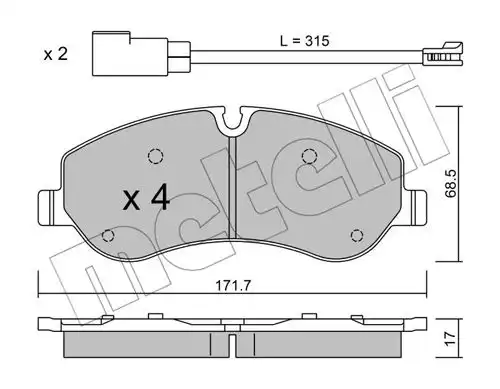 накладки METELLI 22-0990-0